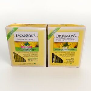 2X Dickinson's Original Witch Hazel Singles Clean Cloths  Towelettes 20 ct ea